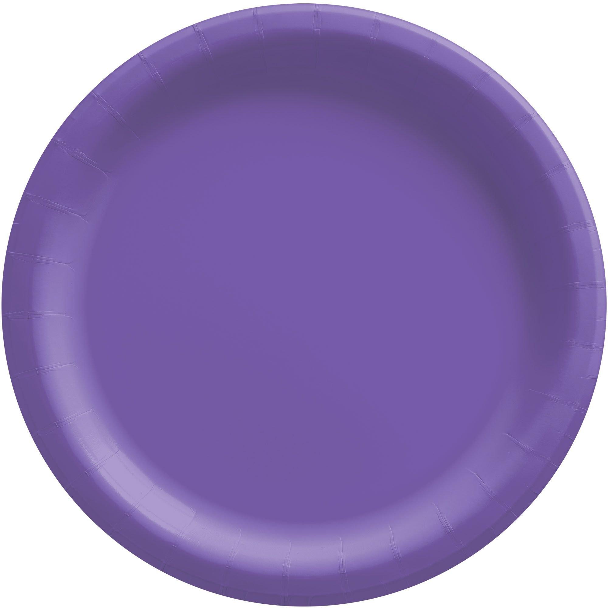 Purple Extra Sturdy Paper Dinner Plates, 10in, 50ct Party City
